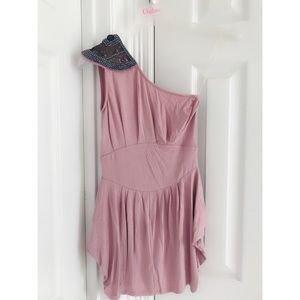 NWT Guess by Marciano one shoulder mini dress pink